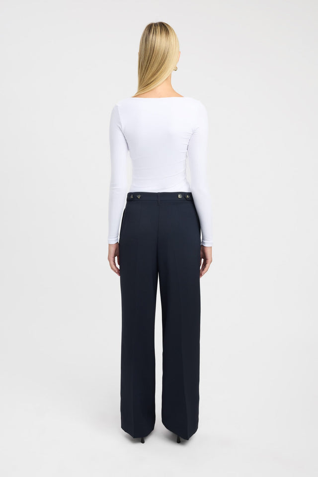 back Rosie Long Sleeve Top Kookai Fitted Squareneck Long sleeve Womens-Blouse 