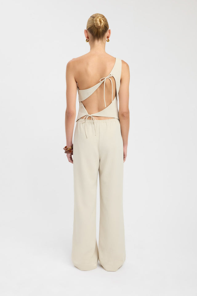 back Opal Wide Leg Pant Kookai Wide-leg Mid-rise peach womens-regular-pants 