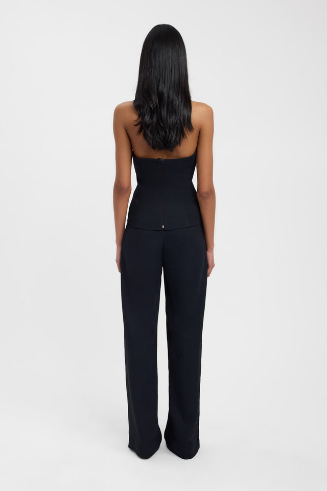 back Oyster Mesh Top Kookai Fitted Plungeneck Sleeveless Womens-Blouse 