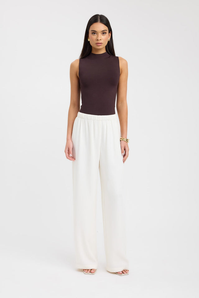 side Serenity Tank Kookai Fitted High-neck black womens-singlets 