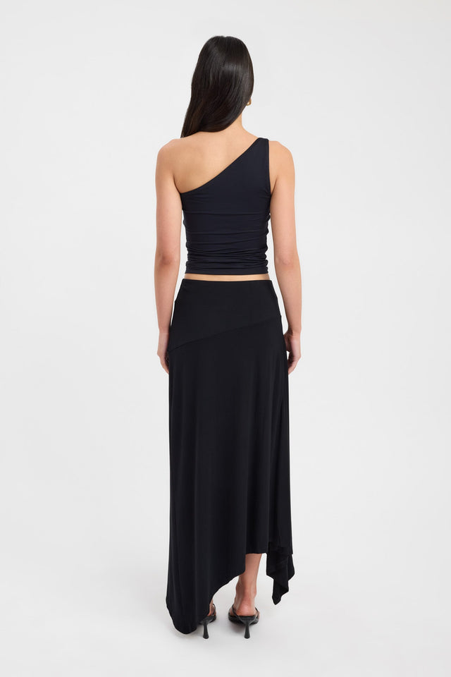 Solene Top Kookai Fitted Asymmetry Sleeveless Womens-Blouse 