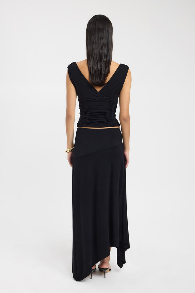 back Solis Top Kookai Fitted V-neck Sleeveless Womens-Blouse 
