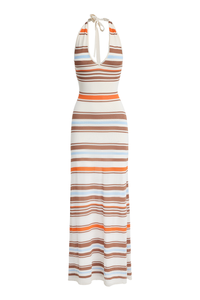 product Skye Stripe Maxi Dress Kookai Aline Maxi Fitted Plungeneck womens-dresses 