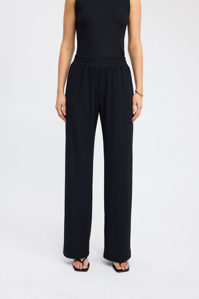 side Valley Pant Kookai Wide-leg High-rise black womens-regular-pants 