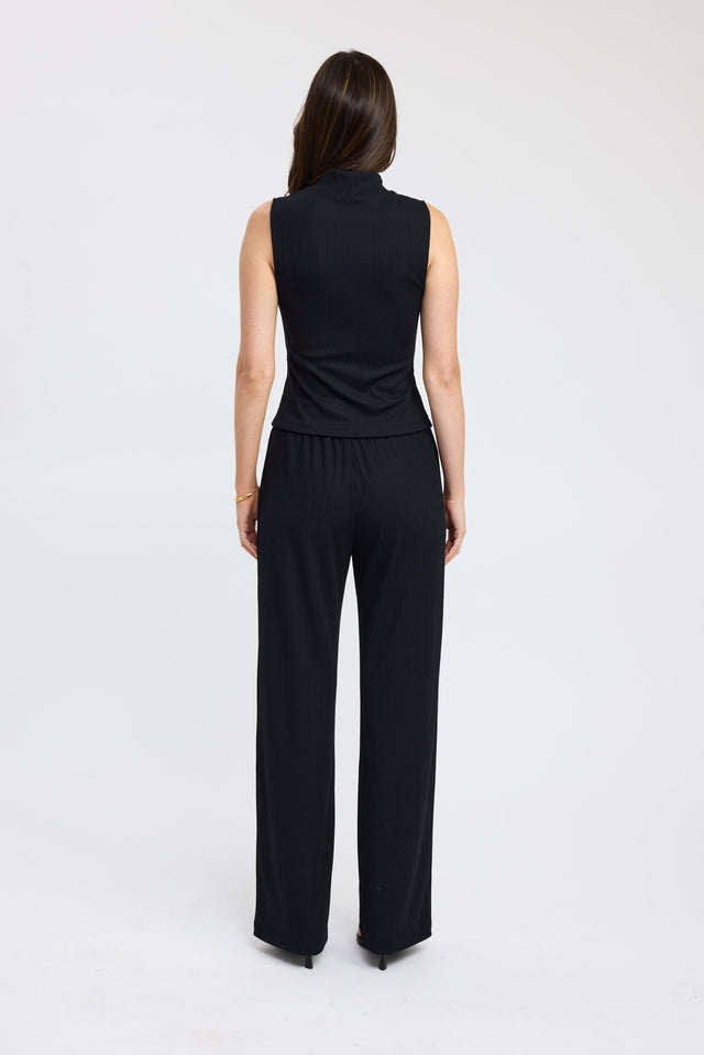 back Valley Tank Kookai Fitted Highneck Sleeveless Womens-Blouse 