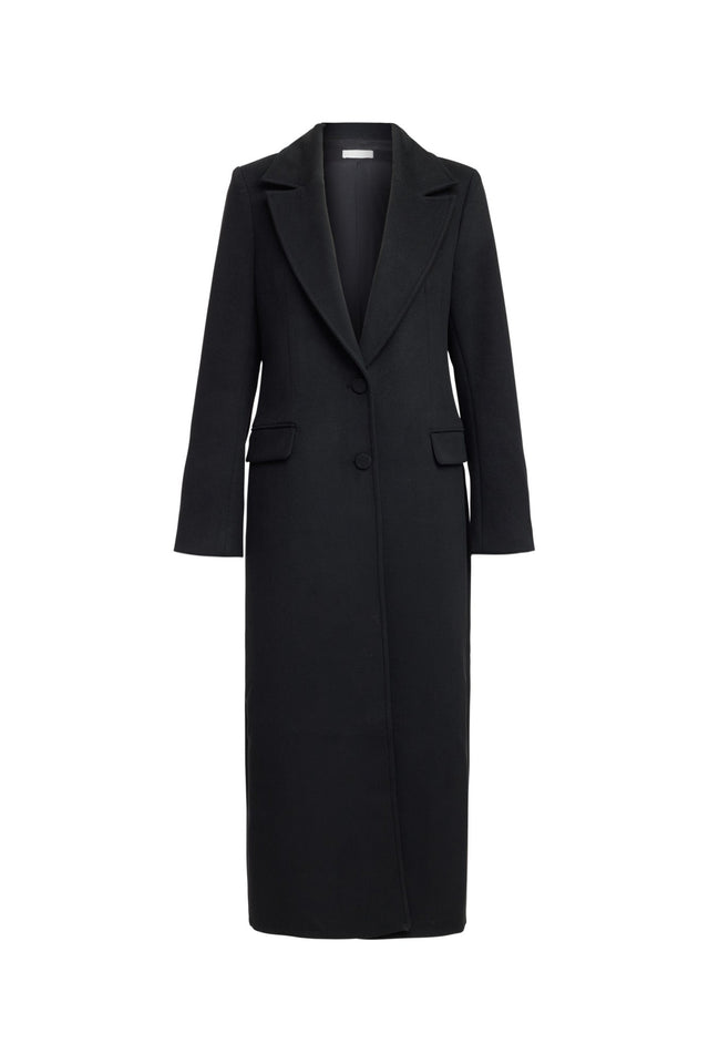 front Vienna Core Coat Kookai Long sleeve Overcoat Full length womens-coats-and-jackets 
