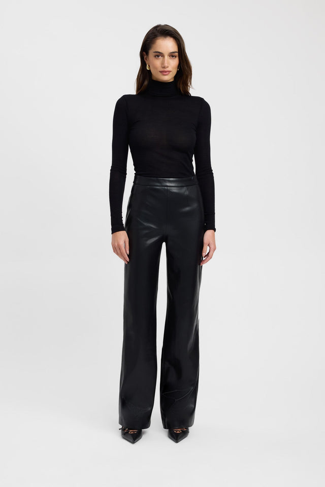 side Aspen Wool Turtle Neck Kookai Fitted Highneck Long sleeve Womens-Blouse 