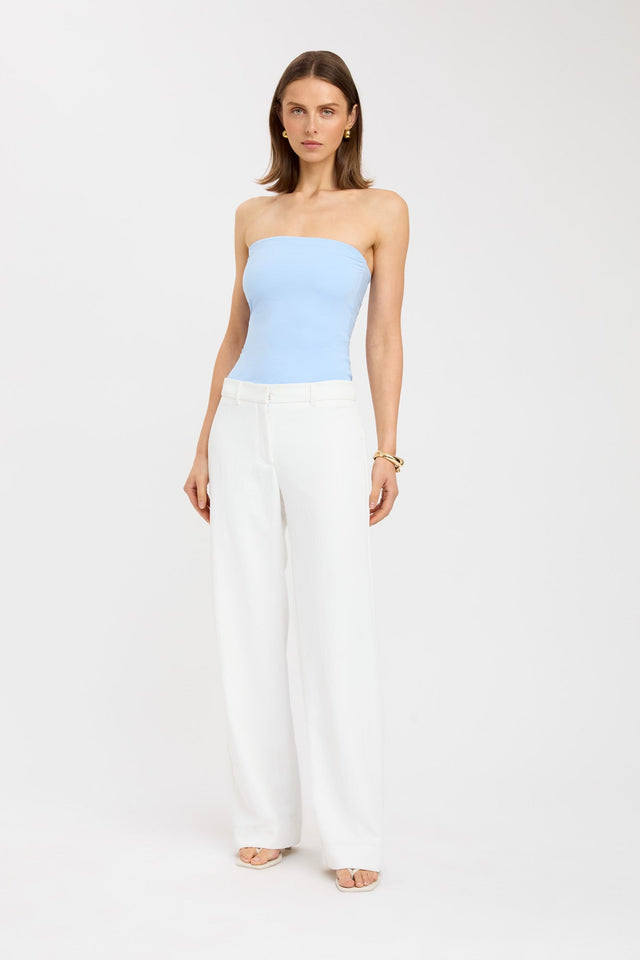 side Vita Strapless Top Kookai Fitted Straight Sleeveless Womens-Blouse 