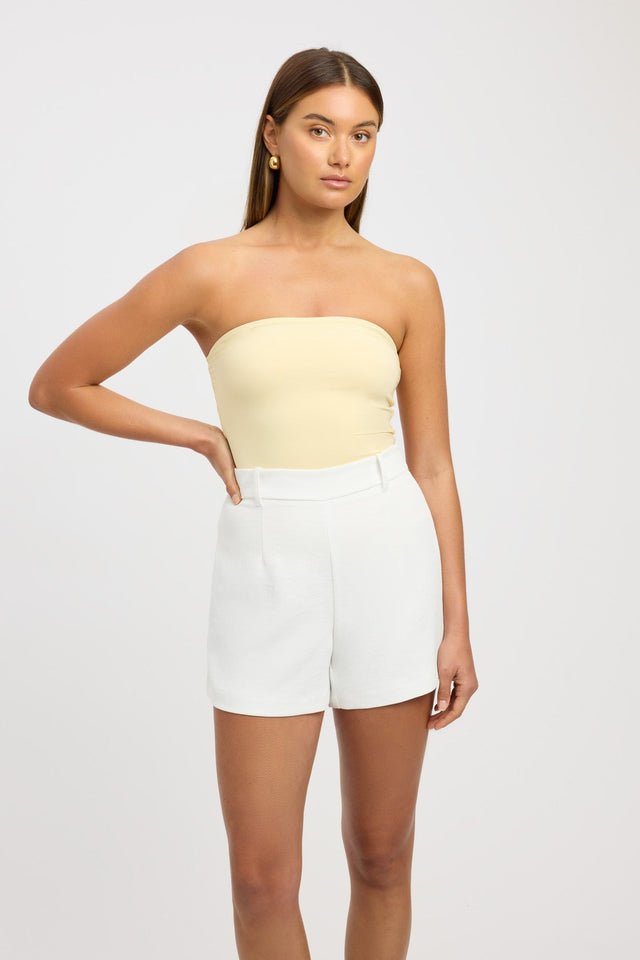 front Vita Strapless Top Kookai Fitted Straight Sleeveless Womens-Blouse 