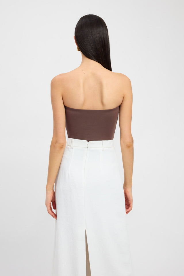 back Vita Strapless Top Kookai Fitted Straight Sleeveless Womens-Blouse 