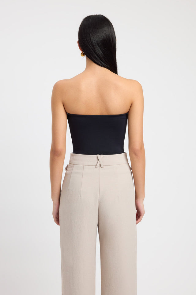 back Vita Strapless Top Kookai Fitted Straight Sleeveless Womens-Blouse 