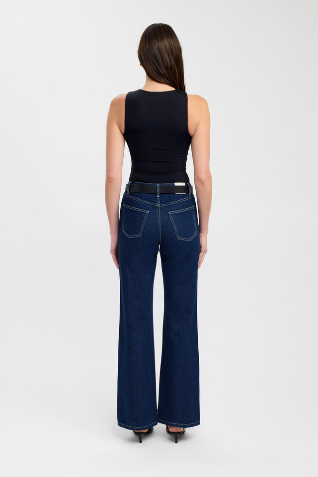 back Luca Top Kookai Fitted Roundneck Sleeveless Womens-Blouse 