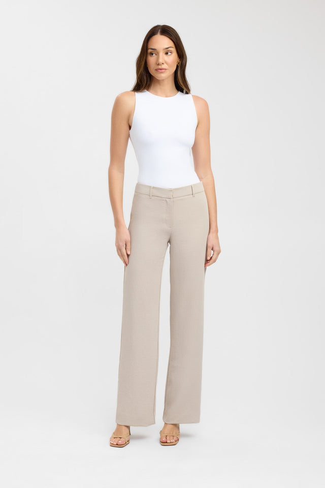 side Luca Top Kookai Fitted Roundneck Sleeveless Womens-Blouse 