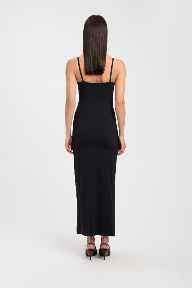 product Serena Dress Kookai Bodycon Midi Fitted Squareneck black womens-dresses 