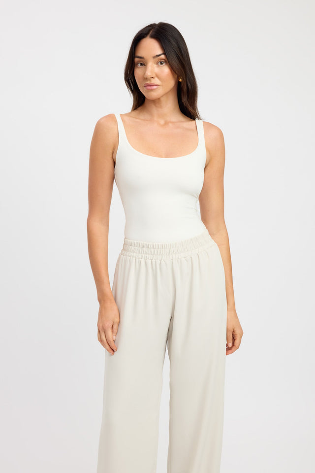 front Venice Tank Kookai Fitted Scoopneck Sleeveless Womens-Blouse 