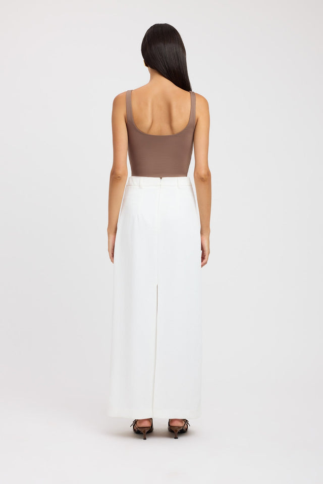 front Venice Tank Kookai Relaxed Thick strap white womens-singlets 