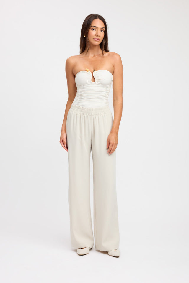 product Tayla Trim Top Kookai Fitted Squareneck Sleeveless Womens-Blouse 