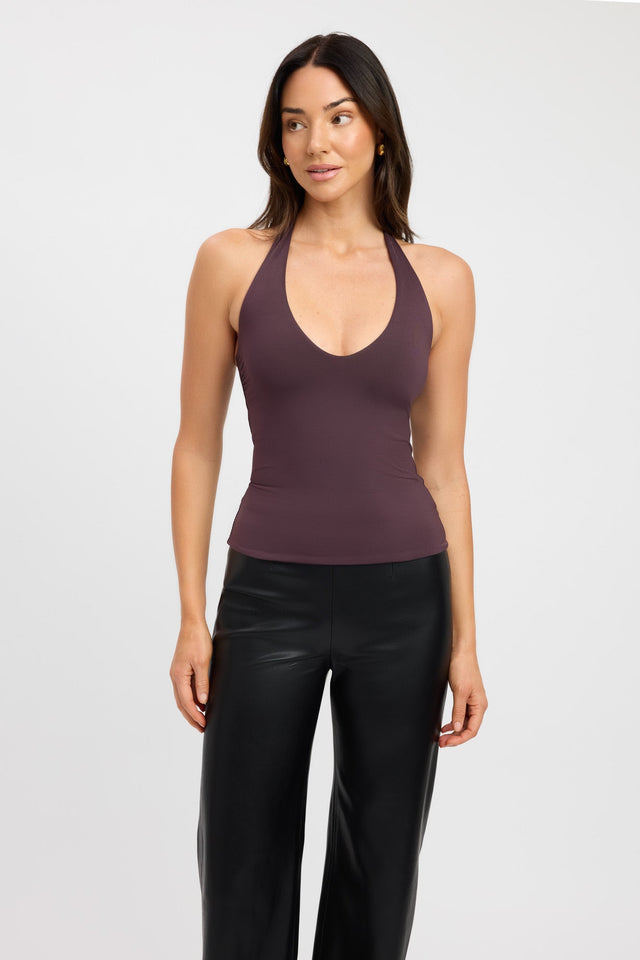 front Stella Tank Kookai Fitted Thick strap Plunge white womens-singlets 
