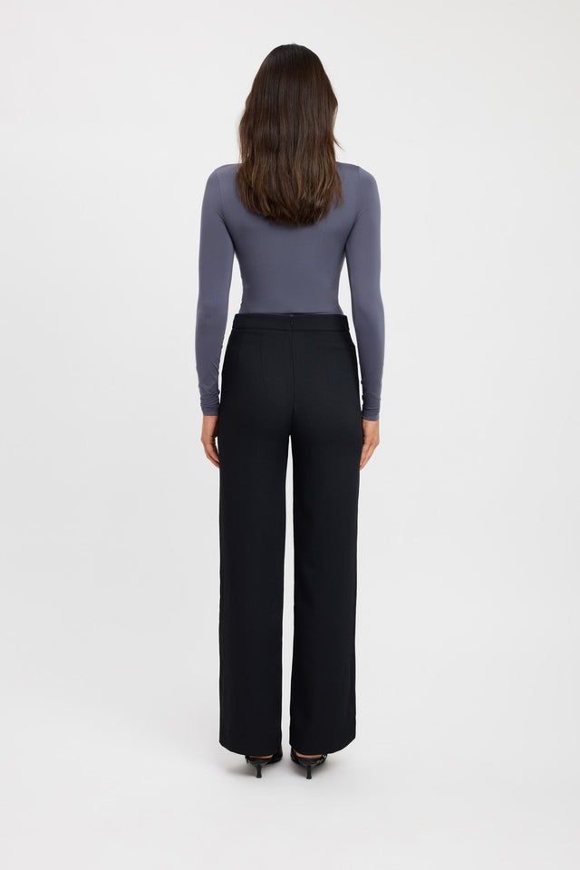 back Elina Long Sleeve Top Kookai Fitted Roundneck Long sleeve Womens-Blouse 