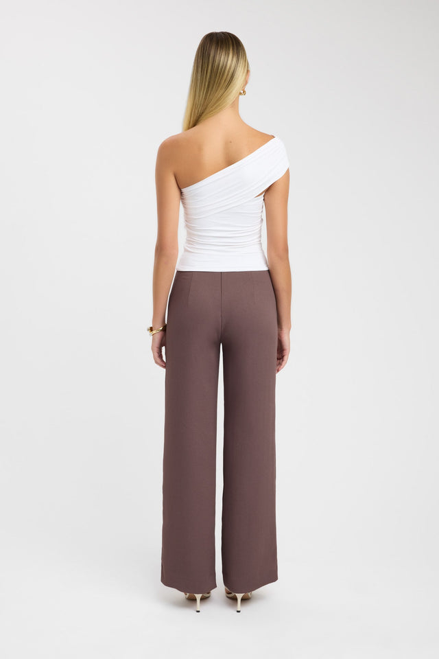 back Aston Top Kookai Fitted Asymmetry Sleeveless Womens-Blouse 
