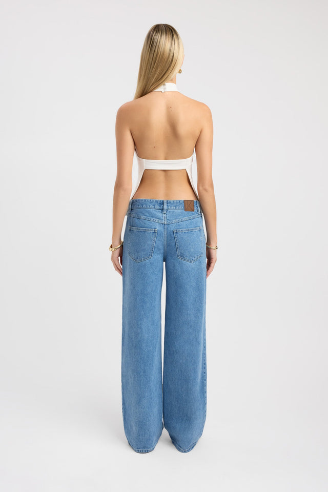back Kaye Top Kookai Fitted Highneck Sleeveless Womens-Blouse 