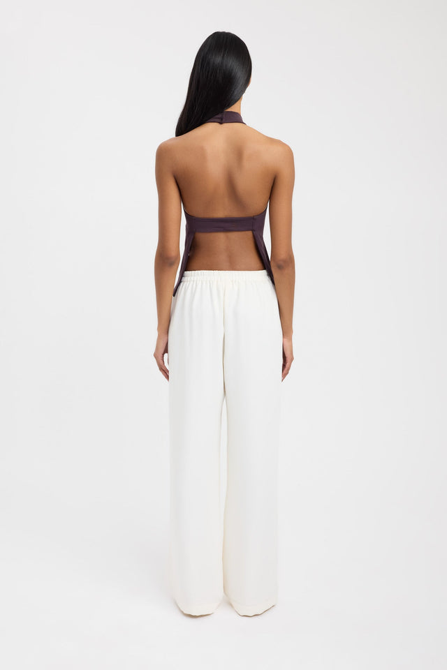back Kaye Top Kookai Fitted Highneck Sleeveless Womens-Blouse 