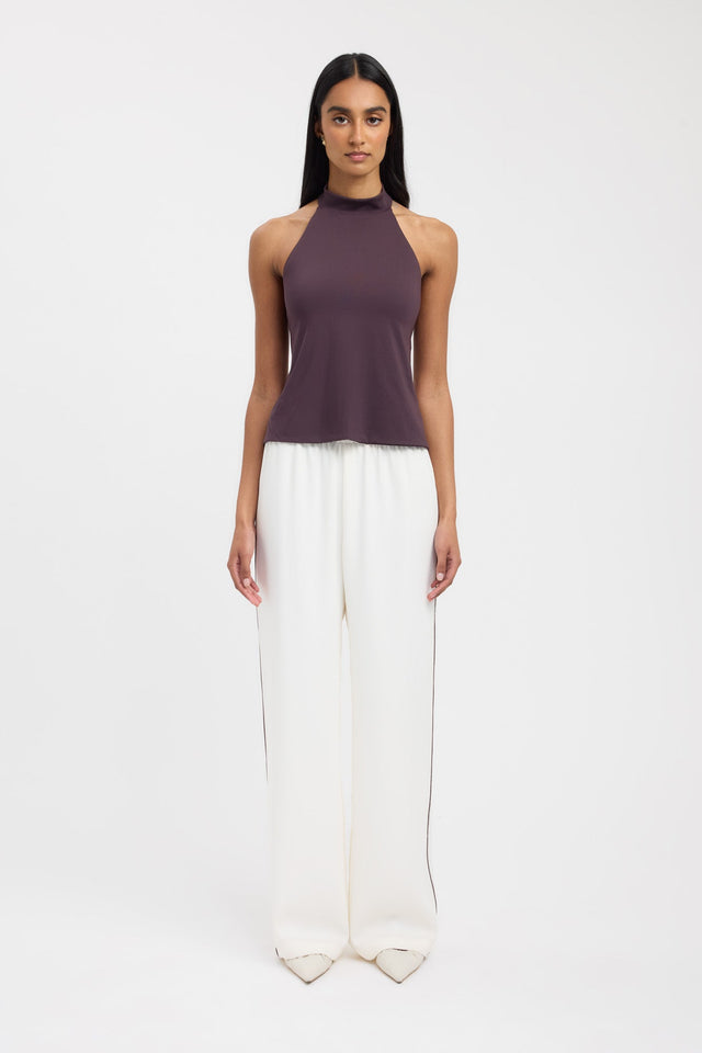 front Kaye Top Kookai Fitted Highneck Sleeveless Womens-Blouse 