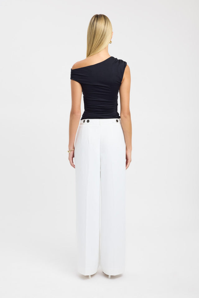 back Elsie Top Kookai Fitted Asymmetry Sleeveless Womens-Blouse 