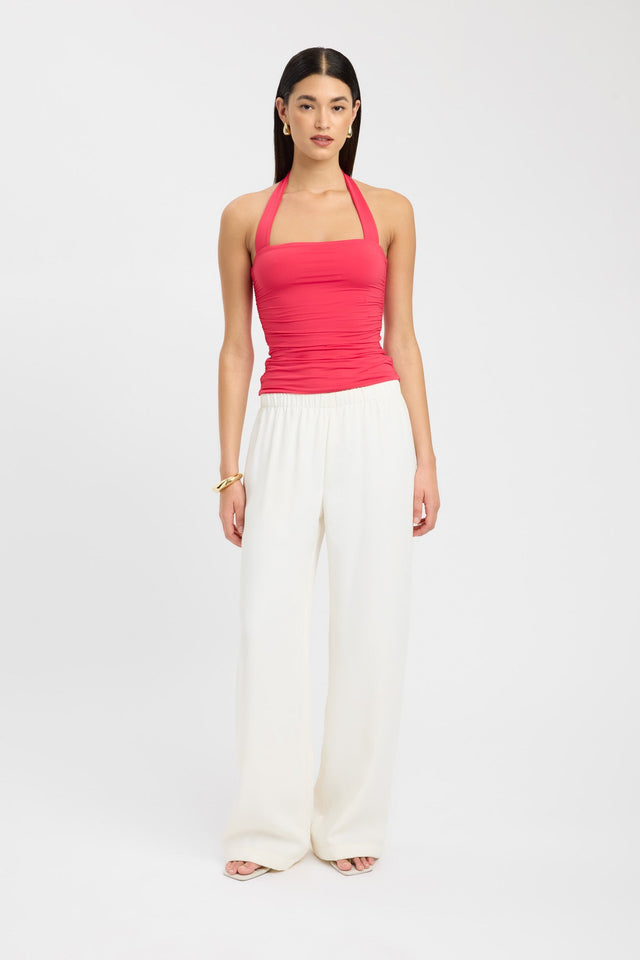 front Hailey Halter Top Kookai Fitted Thick strap Square womens-singlets 