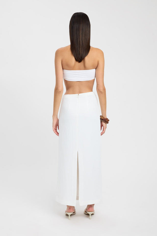 back Tayla Trim Bandeau Kookai Fitted Sweetheart Sleeveless Womens-Blouse 
