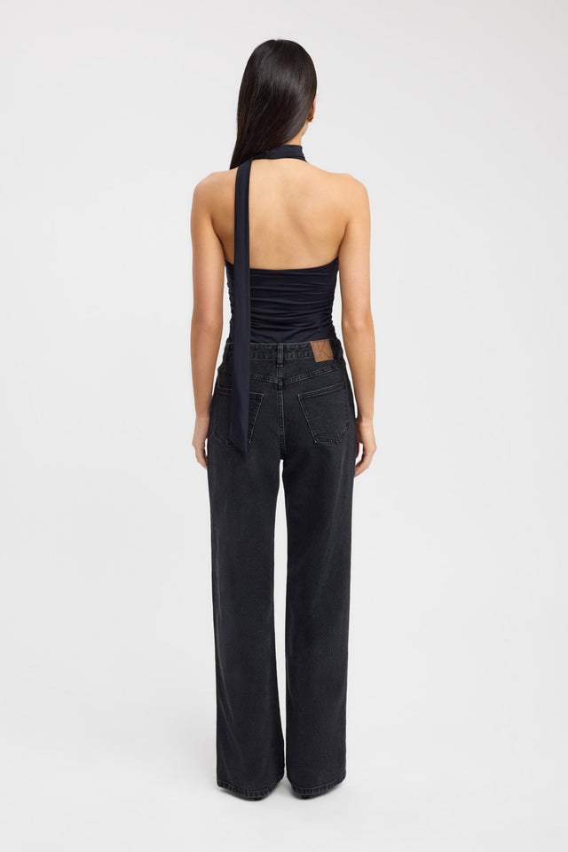 back Demi Top Kookai Fitted Scoopneck Sleeveless Womens-Blouse 