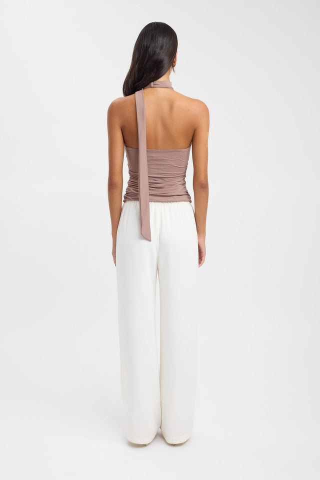 back Demi Top Kookai Fitted Plungeneck Sleeveless Womens-Blouse 