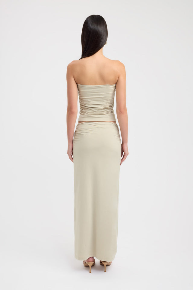 back Tayla Trim Maxi Skirt Kookai Straight Maxi beige womens-skirts 