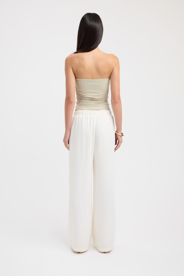 back Tayla Trim Top Kookai Fitted Sweetheart Sleeveless Womens-Blouse 