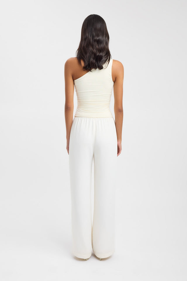 back Solene Top Kookai Fitted Asymmetry Sleeveless Womens-Blouse 