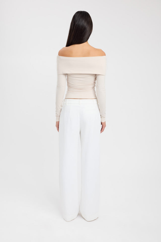 back Kalia Long Sleeve Top Kookai Fitted V-neck Long sleeve Womens-Blouse 