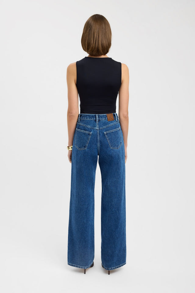 back Louisa Tank Kookai Fitted Roundneck Sleeveless Womens-Blouse 