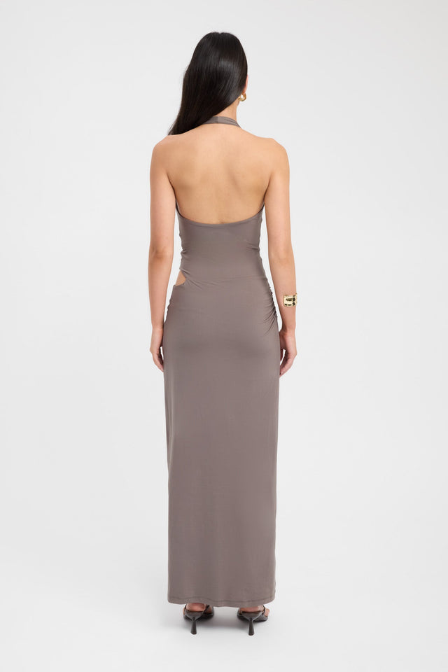 Rae Maxi Dress Kookai Bodycon Maxi Fitted V-neck grey womens-dresses 