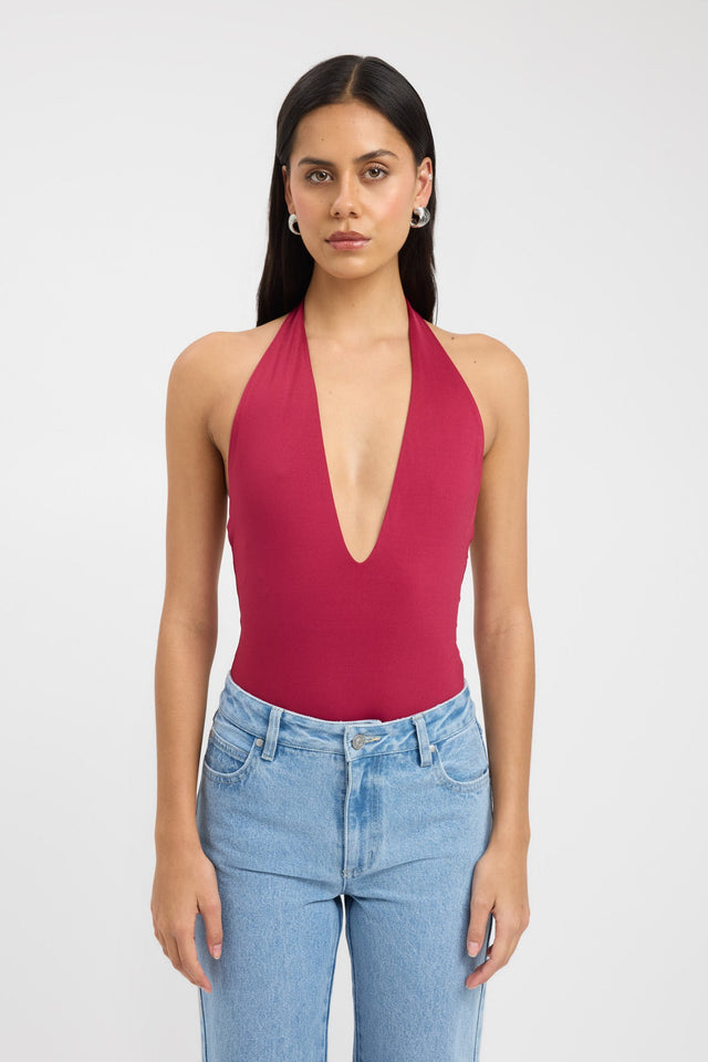 front Bianca Bodysuit Kookai Plunge womens-bodysuit 