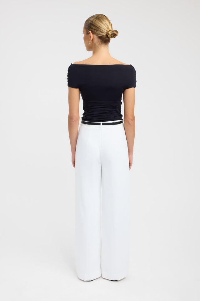 back Addison Top Kookai Fitted V-neck Short sleeves Womens-Blouse 