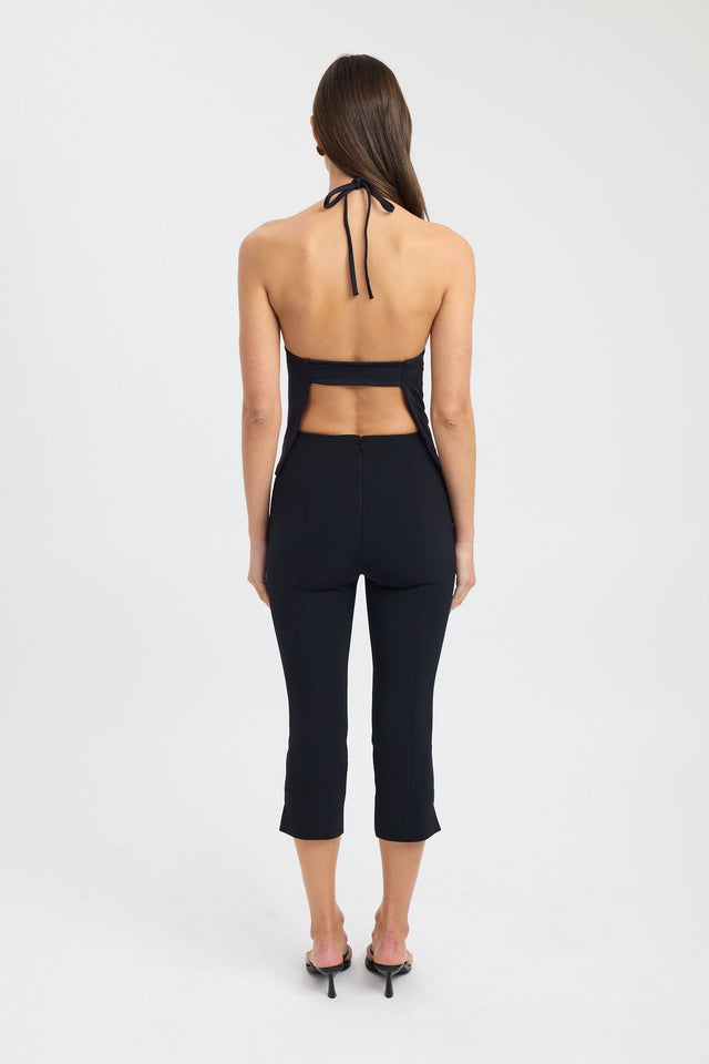 back Haven Top Kookai Fitted Plungeneck Sleeveless Womens-Blouse 