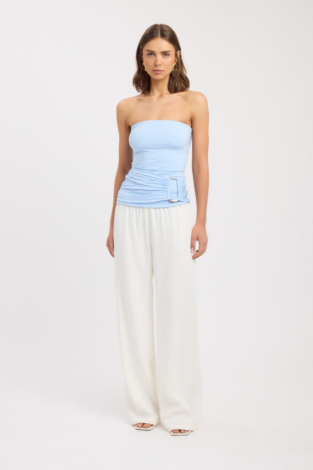 side Torin Trim Top Kookai Fitted Straight Sleeveless Womens-Blouse 