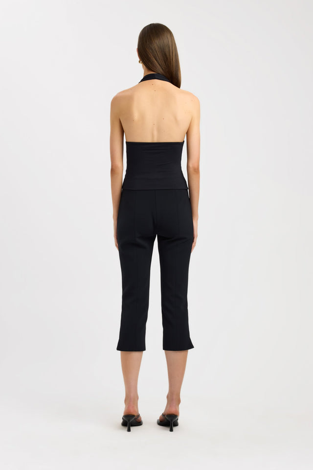 back Lori Top Kookai Fitted Plungeneck Sleeveless Womens-Blouse 