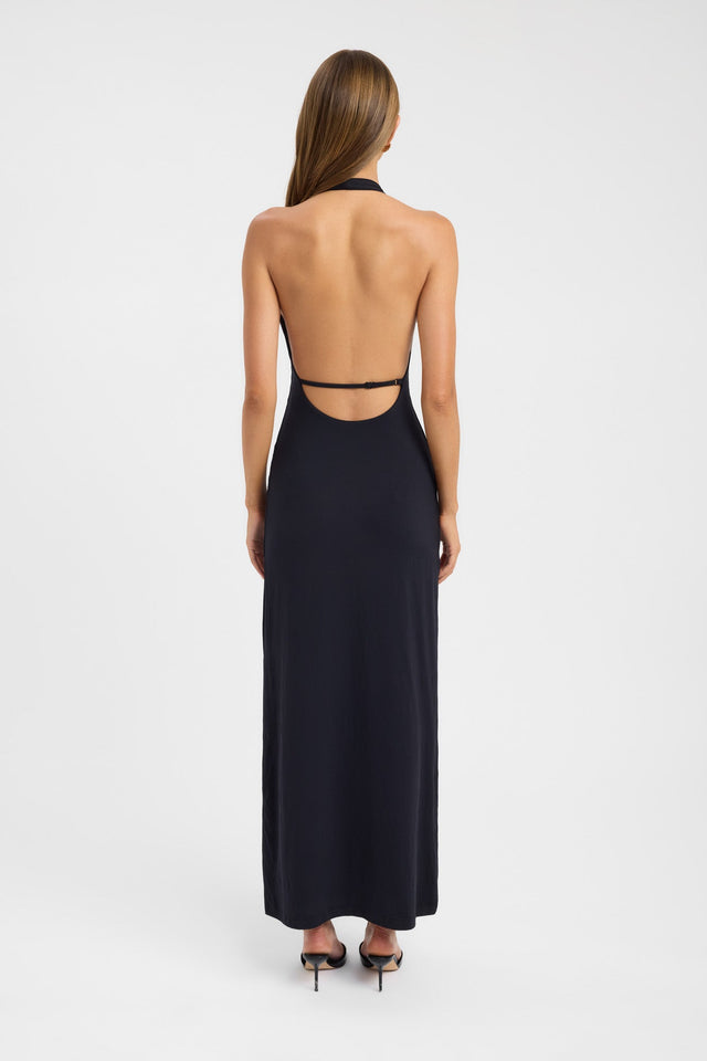 back Bianca Maxi Dress Kookai Straight Maxi Fitted Scoopneck womens-dresses 