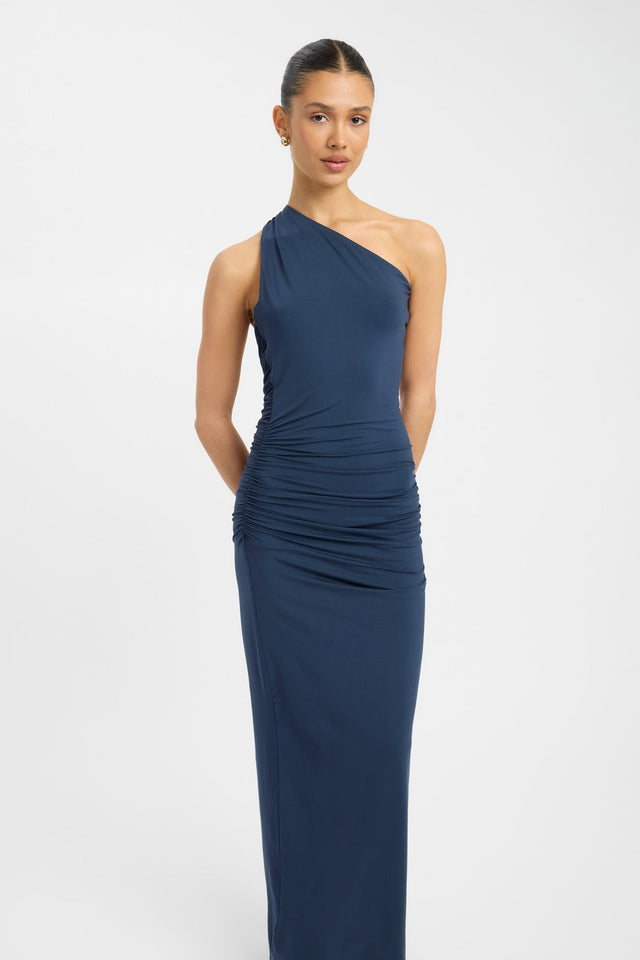 front Alisa Maxi Dress Kookai Bodycon Maxi Fitted Asymmetry womens-dresses 