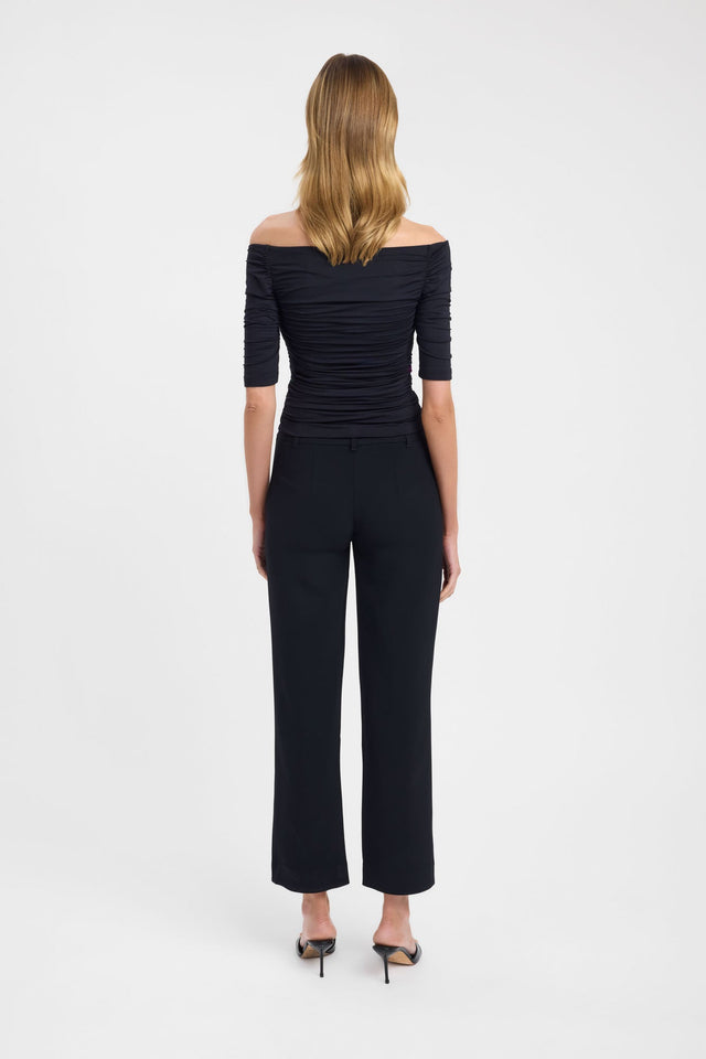 Capturing the Alto Staple Pant womens regular pants in wide-leg high-rise black side