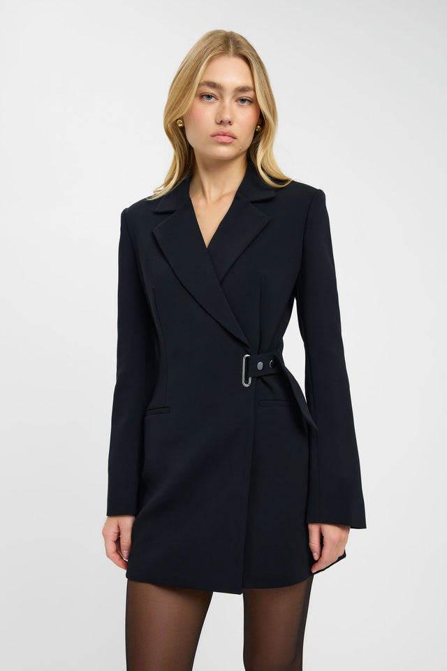 front Alto Blazer Dress Kookai Straight Mini Relaxed V-neck womens-dresses 