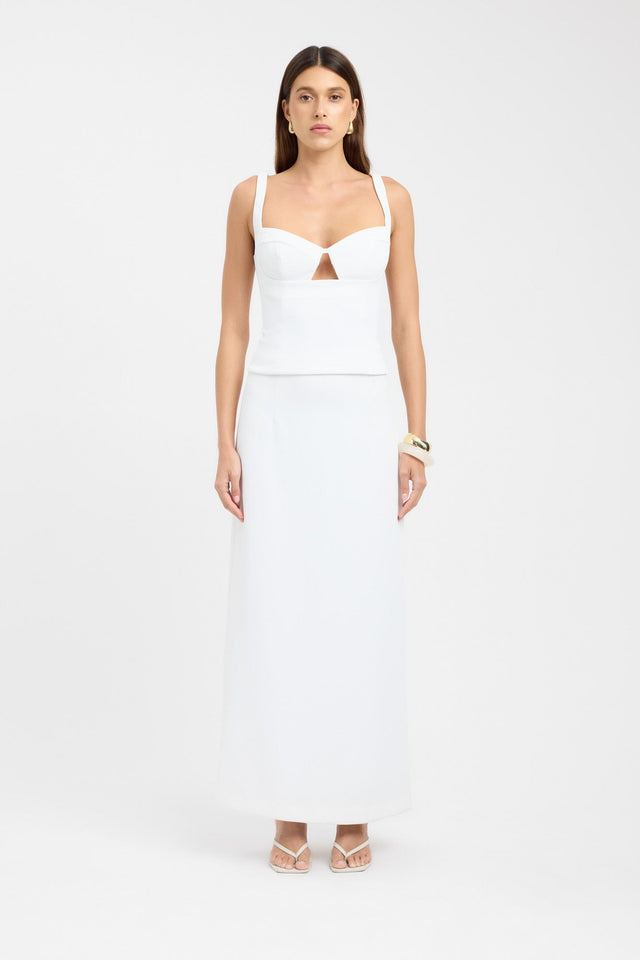 side Ariel Bra Top Kookai Fitted Sweetheart Sleeveless Womens-Blouse 