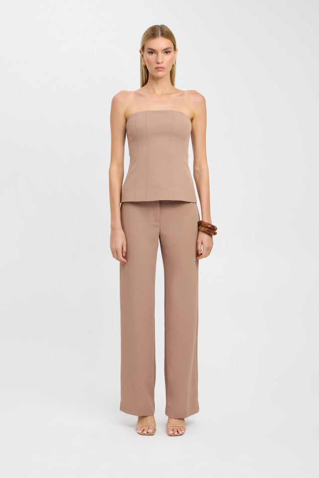 side Ariel Low Rise Pant Kookai Regular High-rise beige womens-regular-pants 