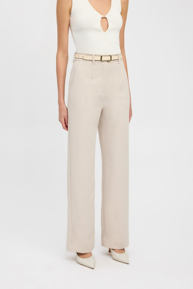 front Ariel Straight Leg Pant Kookai Wide-leg Mid-rise white womens-regular-pants 
